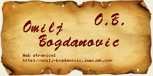 Omilj Bogdanović vizit kartica